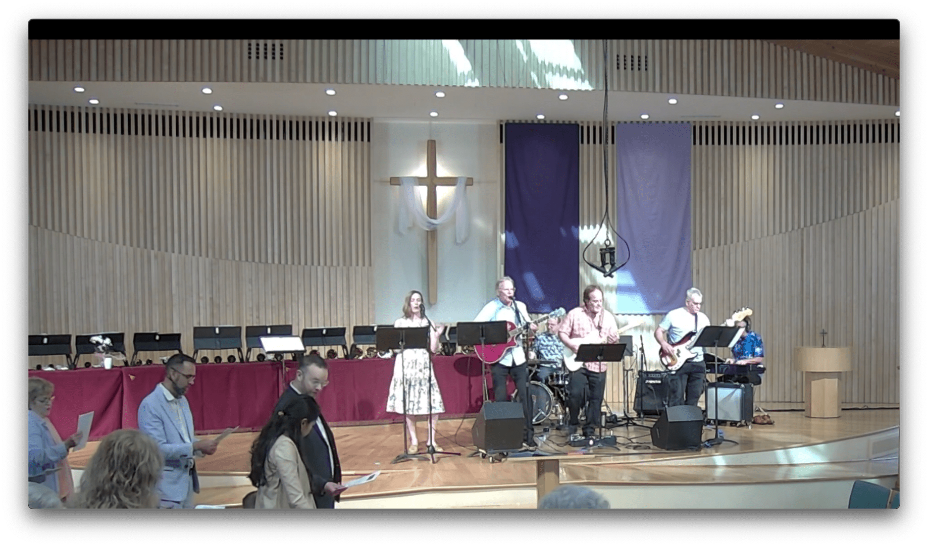 Praise Band on stage, Sunday March 31st, 2024, Easter Sunday