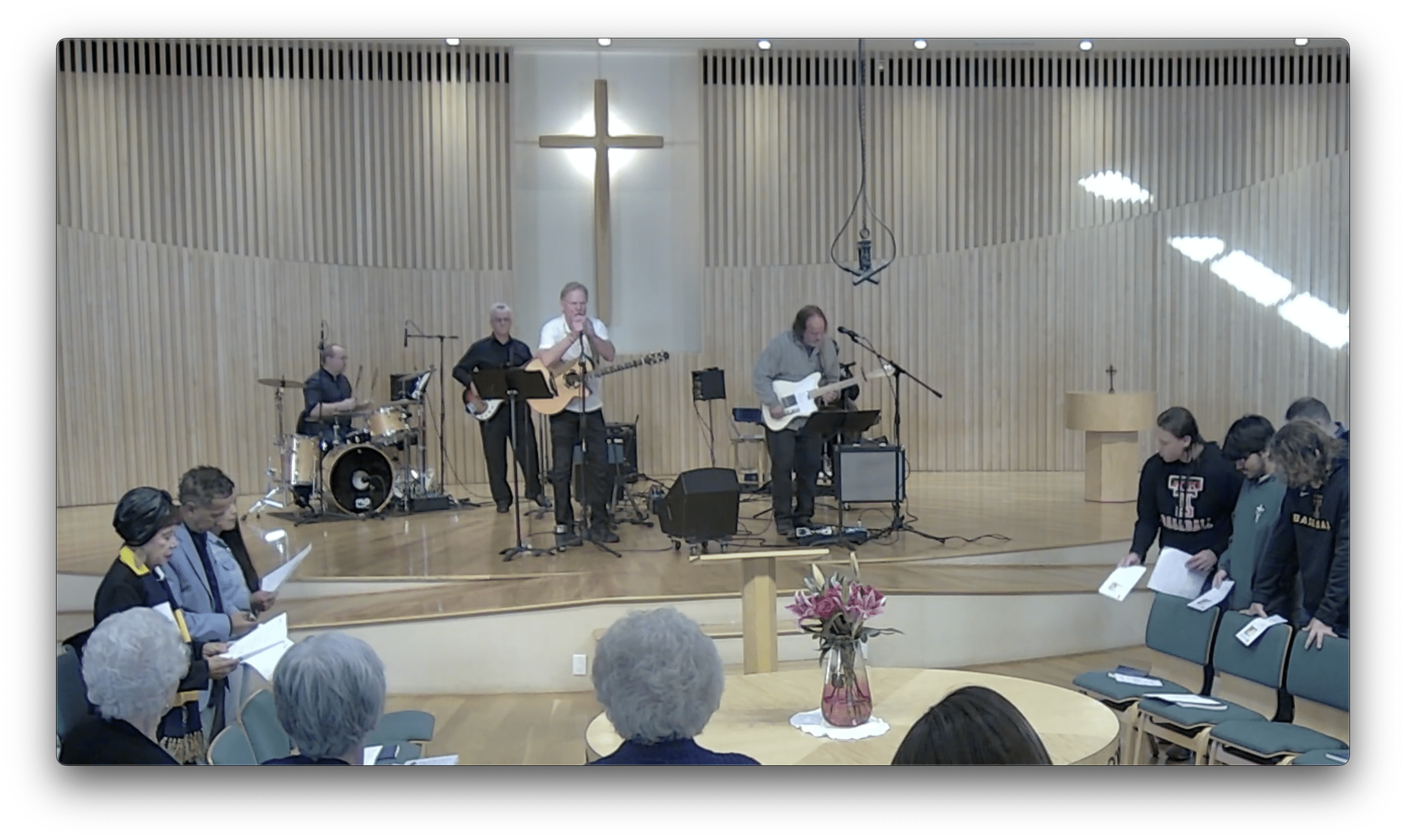 Praise Band on stage, Sunday February 9th, 2025